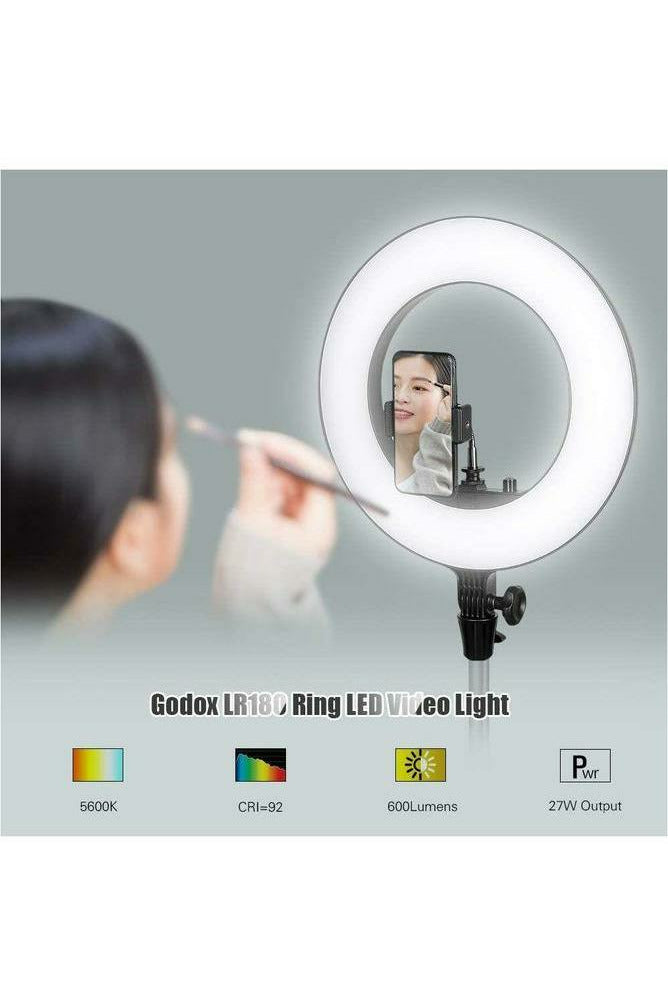 Godox LR180 14inch Daylight Ringlight (Black) - Filmgear Canada