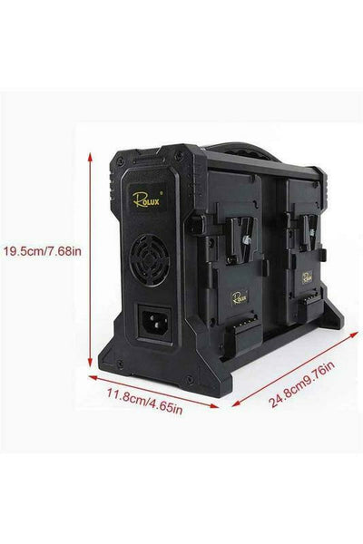 Rolux 4KS Quad Battery Four Channel Charger - Filmgear Canada