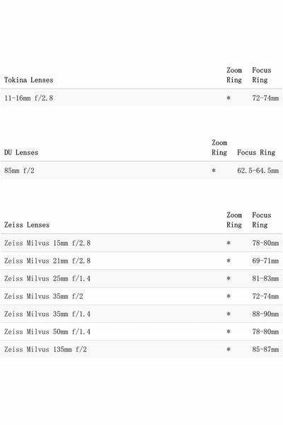 Tilta Seamless Focus Gear Ring - Filmgear Canada