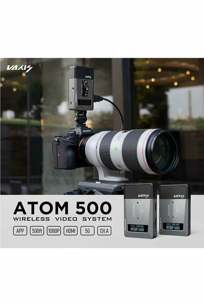 Vaxis Atom 500 HDMI Wireless 1080P HD Video Transmitter and Receiver Kit (Dual HDMI) - Filmgear Canada